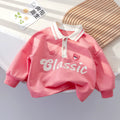 Girls' Lace Trim Printed Pullover Hoodie - Spring/Fall