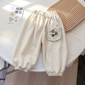 Girls' 3D Flower Lace Trim Joggers