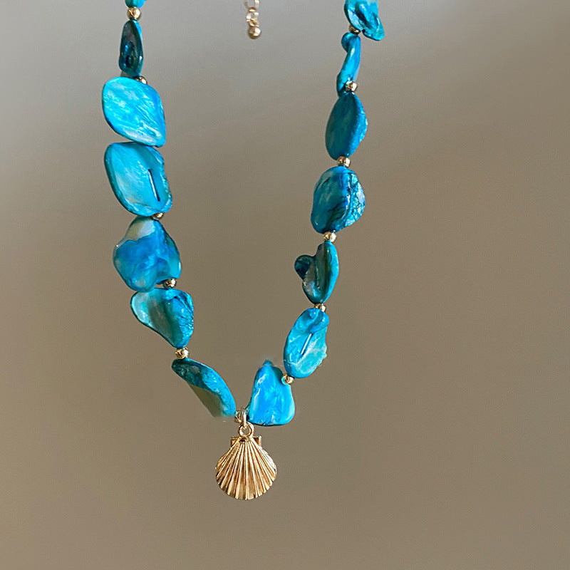 Beach Shell and Pearl Layered Necklace - view 11