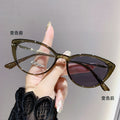 Cat-Eye Prescription Photochromic Glasses Retro Overseas Trendy Bare Face Slender Plano Premium With Rx Prescription Sunglasses