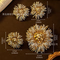 Vintage Earrings Design Detail Personality Lion Head Jewelry Set Western Alloy Retro Geometric Brooch Earrings