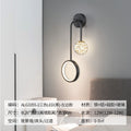 Living room light luxury creative clock wall lamp bedroom bedside background wall lamp technological style decoration charging without wiring