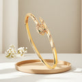 Overseas Western Light Luxury Snake Shape Bangle Fashionable Elegant Trendy Cubic Zirconia Bracelet Design Style Niche Premium Hand Jewelry