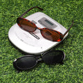 Retro Oval Round Sunglasses 2 Times Paint Classic Round Sunglasses Western Bestseller Sea Edge Vacation Unisex Sunglasses