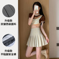 Spring-Summer Korean Plus Size High Waist Loose Elastic Skirt + Pleated Skirt + Short Skirt