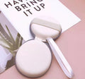 Round Frame Fold Bag Glasses Case Jewelry Storage Bag Round Box Black/White Grid Zipper Bag Fold Reading Glasses