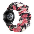 For Samsung Bracelet 20mm / 22mm Large Cord Flower Print Hair Tie Fashionable Personality Samsung Smart Watch With