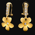 Hot Sale Retro Trendy Accessory New Slub Necklace Flower Plated Set Inlay Goose Egg Shape Cubic Zirconia Bead Gem Set