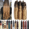 wig french long curly hair loose wave crochet hair single tube large curl spiral curl 24inch