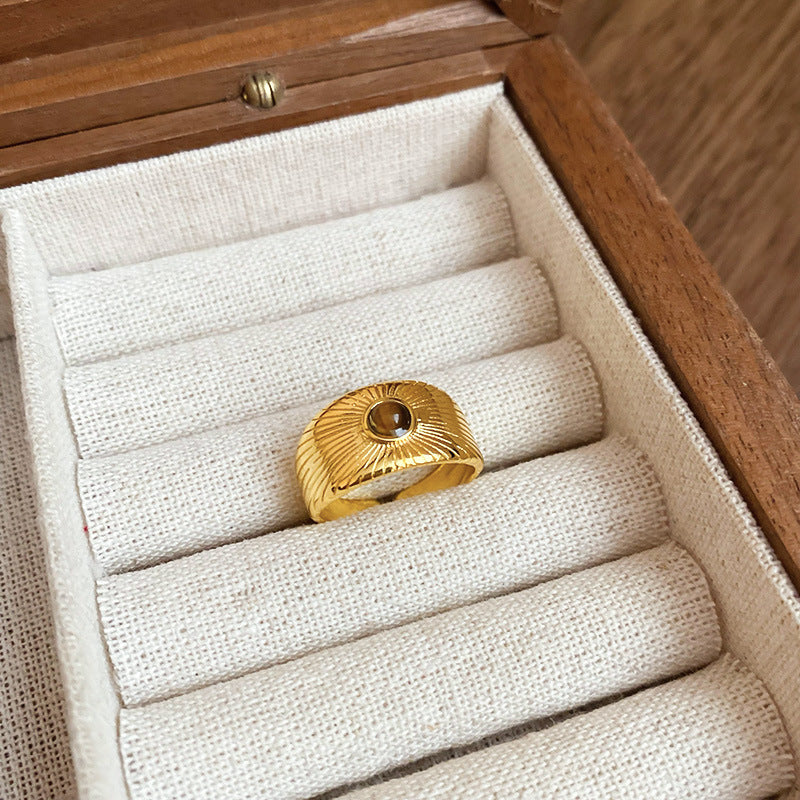 Korean Zircon Open Band Ring - view 12