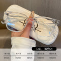 Beesfen 7211ZM Influencer Black Frame Small Ultra-Light Glasses Frame Sweet Bare Face Cinnabar Sun With Glasses Prescription Glasses Women