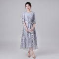 重工复古喜婆婆礼服2026春新款气质温婉妈妈装连衣裙东南亚货货源