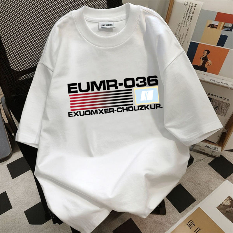 2025 summer youth men's short-sleeved t-shirt trendy casual fashion half-sleeved tops bottoming shir