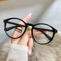 Round Prescription Blue-Light Glasses Frame Influencer Korean Frame Trendy Retro Plano Unisex Student Prescription Sunglasses