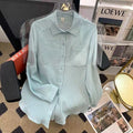 Korean Gentle Long Sleeve Lightweight Loose Cardigan + Shirt