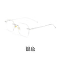 Xu Yan Style of 8978WK Ultra-Light Pure Titanium Rimless Blue-Light Glasses Si Pattern Cool Unisex Frame