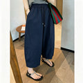 Summer Korean Fashion High Waist Lightweight Wide Leg Pants + Pants