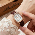 2026 French Classic La Horse Retro Oval Round Small Dial Steel Band Watch Women Light Luxury Premium Watch Wholesale