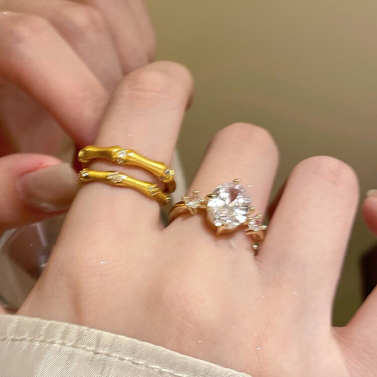 Korean Zircon Open Band Ring - view 3