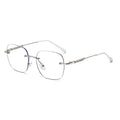Light-Changing Prescription Glasses Pure Seduction Starry Sky Rimless Blue-Light Lens Bare Face Big Frame Slender Glasses Prescription Sunglasses