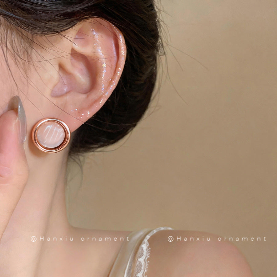 Freshwater Pearl Minimalist Stud Earrings - view 3