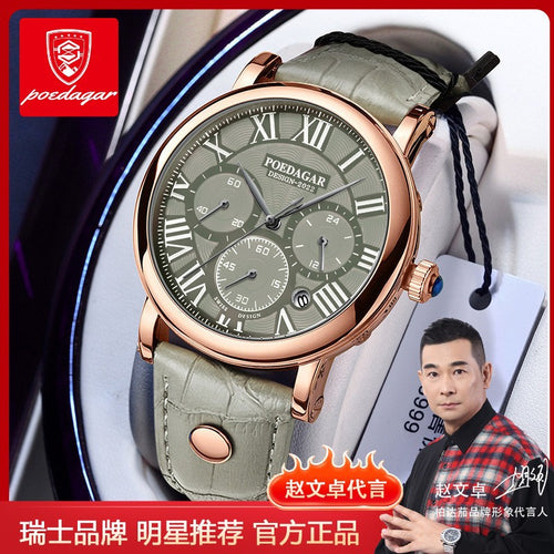 Swiss Brand Mens Watch Waterproof Multifunction Quartz Watch Live AliExpress Export Bestseller Drop Ship