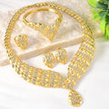 Overseas Premium Bride India Knot Wedding Accessory Necklace Drop Bracelet Ring Jewelry 4th Piece Luxury Set