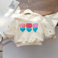 Girls' Floral Print Lace Peplum Hoodie