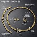 Overseas Dubai 18K Gold Plated Bride Knot Wedding Necklace Earrings Set Ring Bracelet Set Africa Women Banquet Jewelry Set