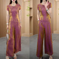 Summer Casual Elegant Pants + Top 2-Piece Set