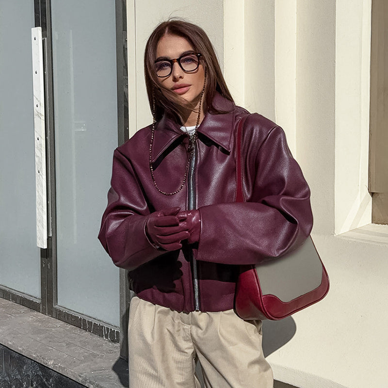 Women's Fall-Winter Retro Jacket 2026 | Trendy Jacket - Wine Red