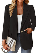 Women's Casual Fashion Lapel Collar Fitted Blazer 2026 - Black