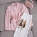 2026 Spring-Summer Casual Tie-Waist Floral Blazer Top