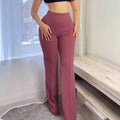 Casual Fashion High Waist Fitted Wide Leg Pants
