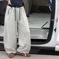 Girls' Contrast Waistband Wide-Leg Straight Pants