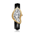 Vintage Unique-Shaped Watch Men Melted Twisted y2k Unique-Shaped Men Fashionable Premium ins Niche Design Quartz Watch