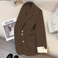 Women's Fall Korean Designer Blazer + Top 2026 | Casual Blouse - Black