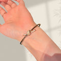 Tweed Style Diamond Grid Pattern Bangle Women Coated 18K Width Slim Cut Premium Bracelet Fashionable Niche Design Copper Gold Plated Hand Jewelry