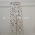 Casual Fashion Printed Straight Leg Wide Leg Pants + Pants