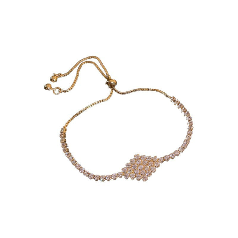 Zircon Leaf Heart Bracelet - view 5