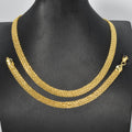 Vintage New Net Shape Necklace Unisex Trendy Hip-Hop Whip Chain Bold Thick Style Fashionable Versatile Bracelet Necklace Set