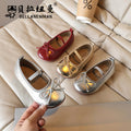 SHEIN女童蝴蝶结公主鞋2025春秋新款儿童玛丽珍小皮鞋软底舞蹈鞋