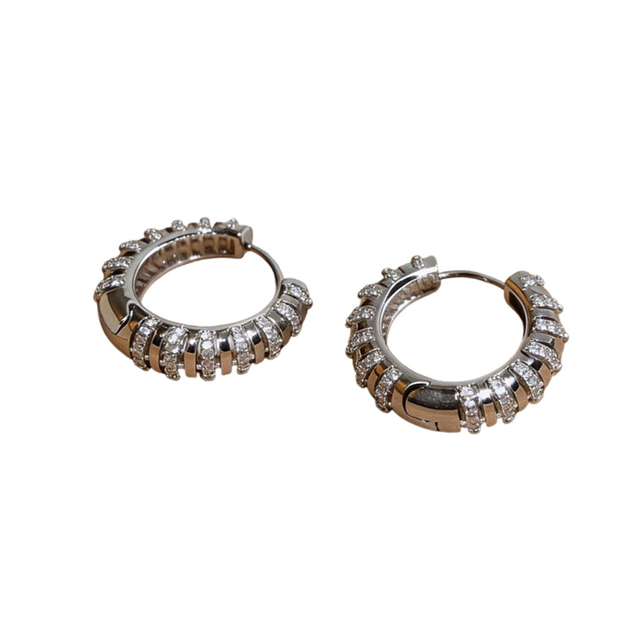 18K Gold-Plated Zircon Hoop Earrings - view 5