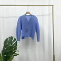 Spring Casual Fashion Pleated Loose Cardigan + Jacket + Top