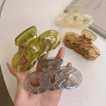 Korean Fashionable Simple Fruit Freeze Color Chain Claw Back Brain Spoon Updo Versatile Large No. Shark Claw