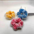 Ins Korea Fleece Large Cord Hair Tie Women Double-Layer Tulle Gold Velvet Kids Sweet Hair String Fabric Art Hair Tie Wholesale