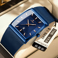 Swiss Brand Ultra Thin Mens Watch Waterproof Date Mesh Band Formal Watch Live Export Bestseller Drop Ship
