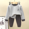 children's velvet suit autumn and winter new home clothing boys' autumn clothes and autumn pants sui