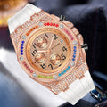 PINTIME / Item Time AliExpress Bestseller Set Colorful Crystal Multifunction Sports 6 Hand Quartz Watch Waterproof Men Watch