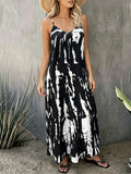 Sexy Tie-Dye Print Camisole Big Swing Dress, Amazon Style